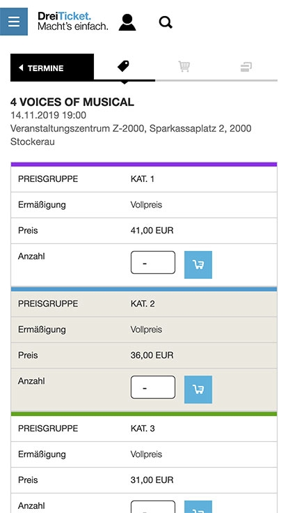Hutchison 3 Ticketing | drei-ticket.at | 2018 (Phone Only 01) © echonet communication Hutchison 3 Ticketing | drei-ticket.at | 2018 (Phone Only 01) © echonet communication