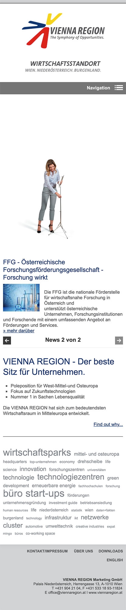 Vienna Region Marketing | viennaregion.at | 2013 (Phone Full Scroll) © echonet communication Vienna Region Marketing | viennaregion.at | 2013 (Phone Full Scroll) © echonet communication