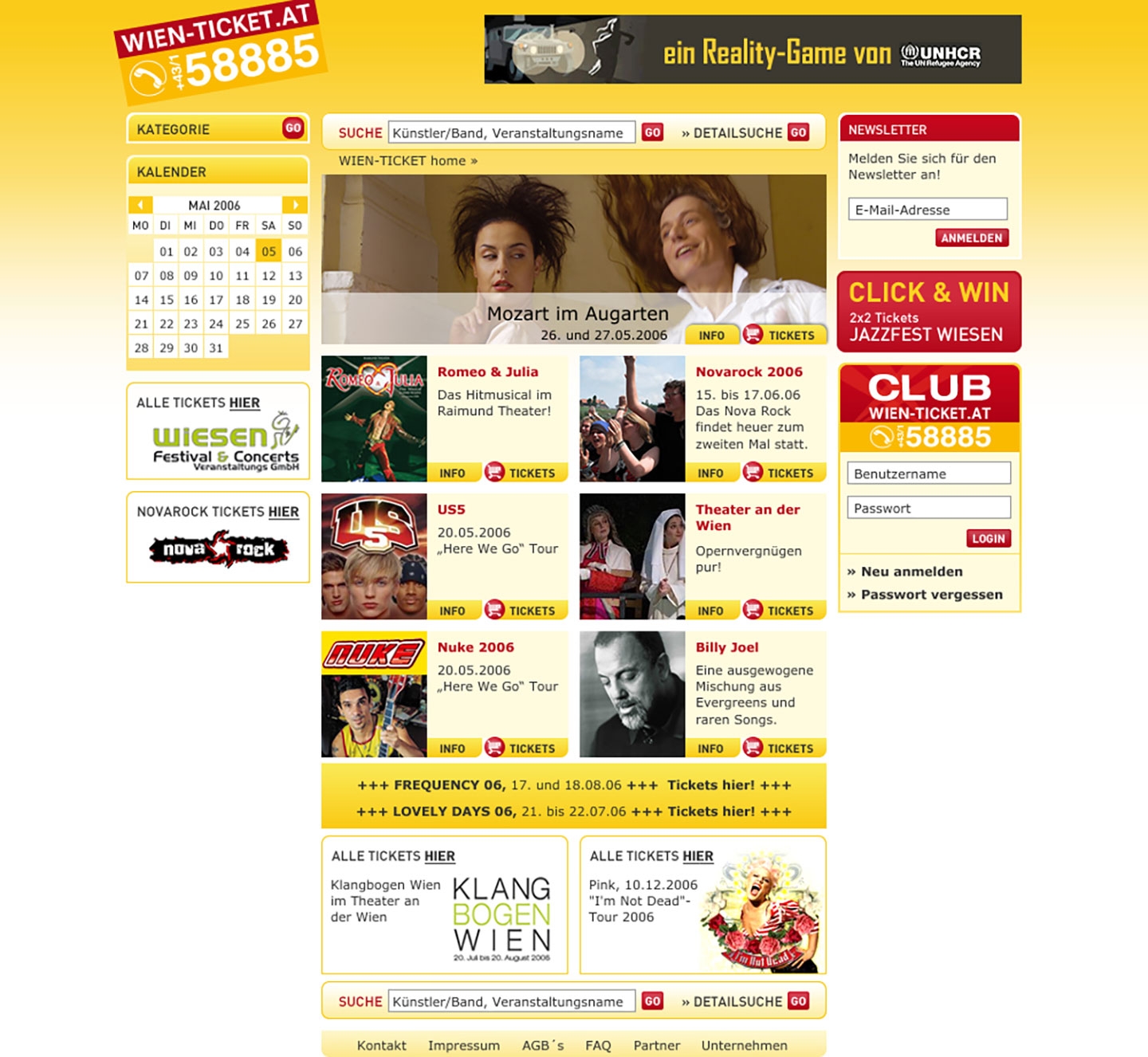 Wien Ticket | wien-ticket.at | 2006 (Screen Full Scroll) © echonet communication Wien Ticket | wien-ticket.at | 2006 (Screen Full Scroll) © echonet communication